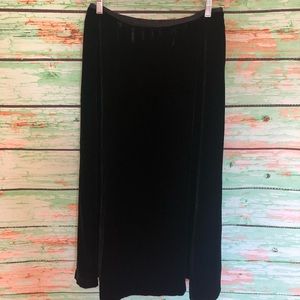 Rena Rowan Long Black Velvet Skirt 10